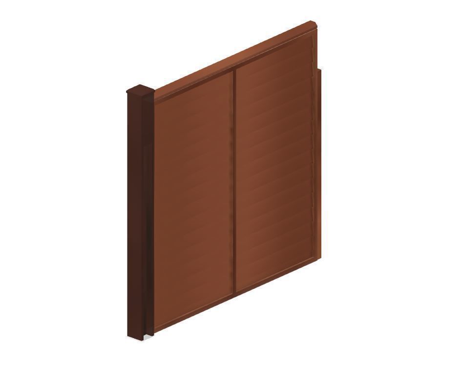 Model Railway Wood Panel Fencing with Wooden Posts - Kit Build 3D print model_3