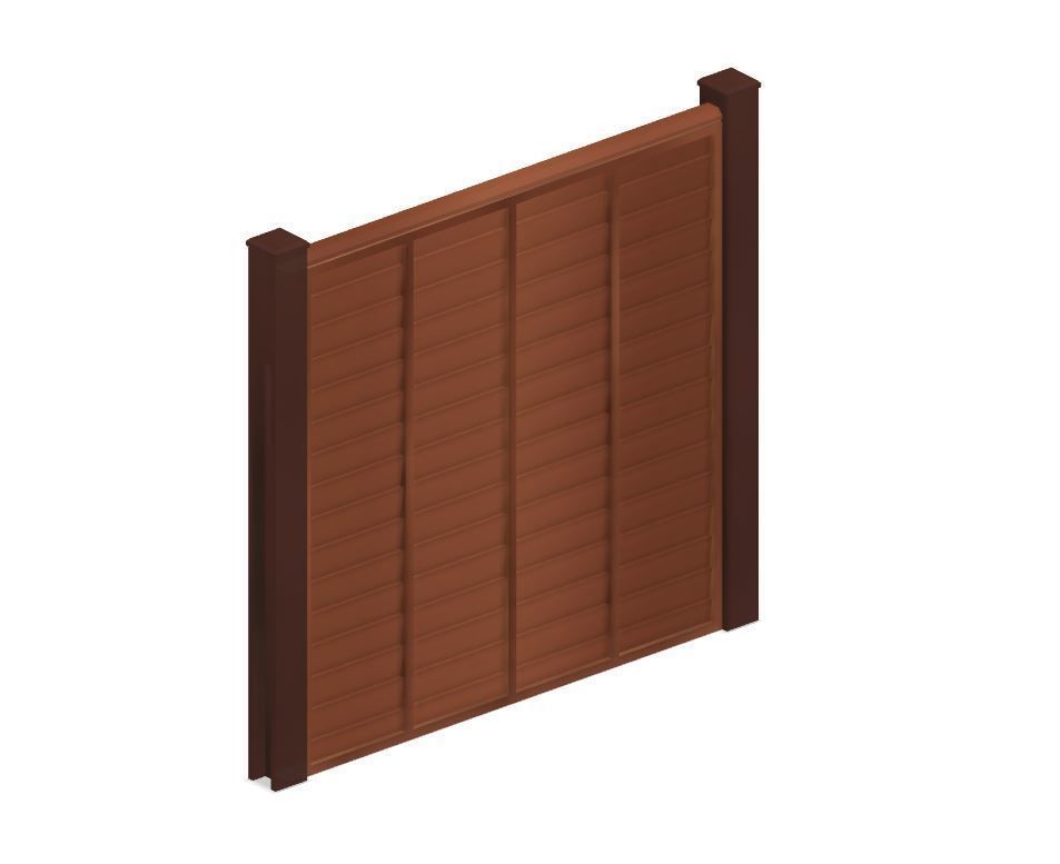 Model Railway Wood Panel Fencing with Wooden Posts - Kit Build 3D print model_9