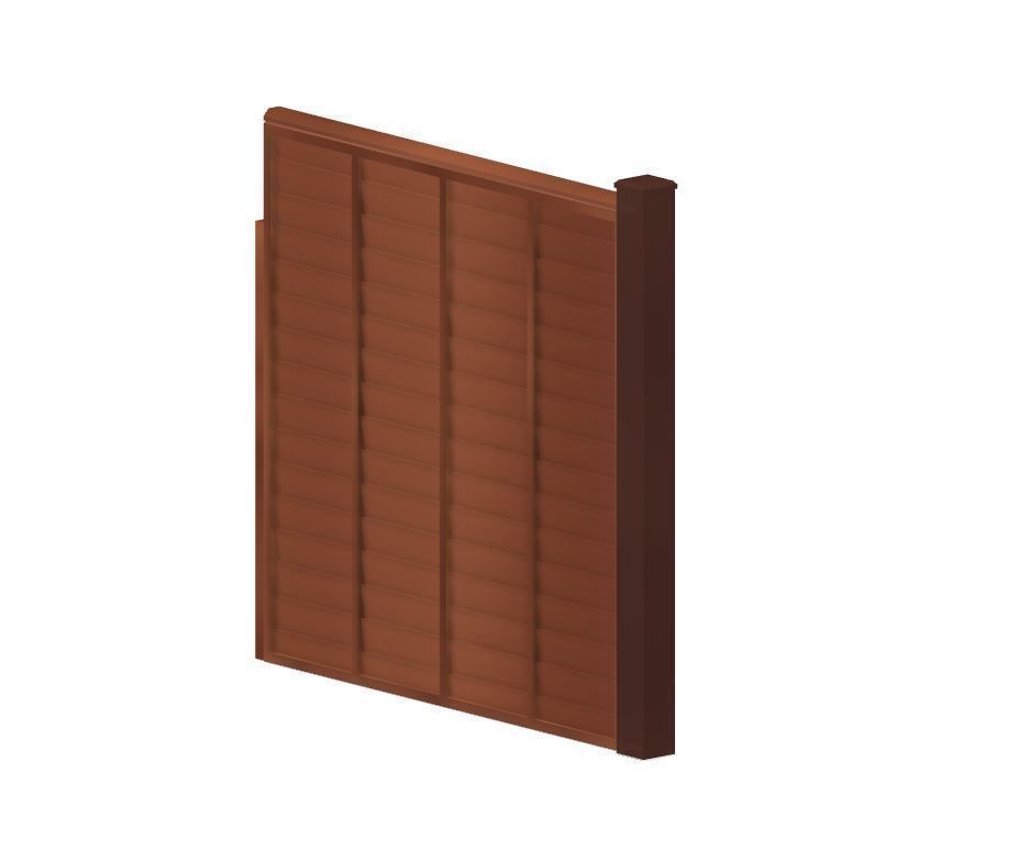 Model Railway Wood Panel Fencing with Wooden Posts - Kit Build 3D print model_5