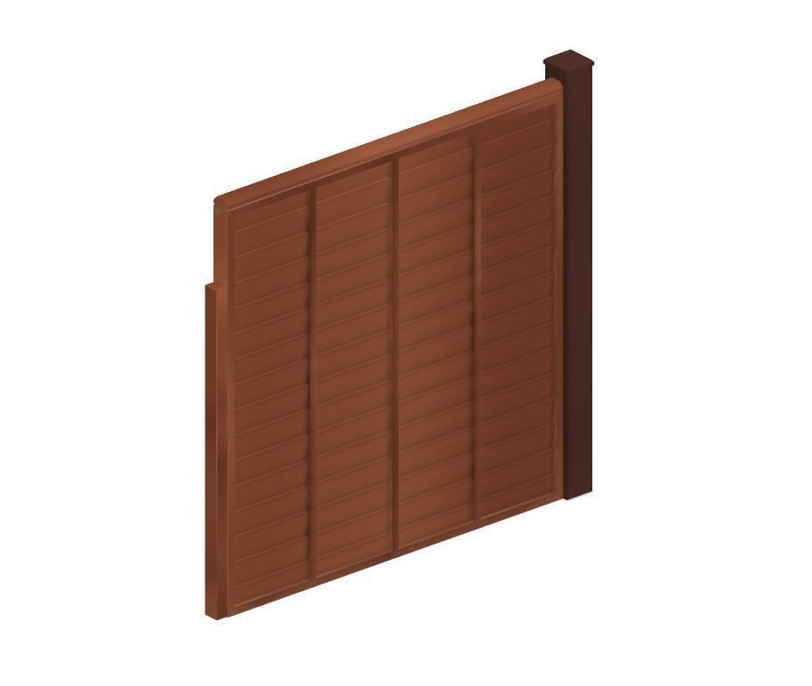 Model Railway Wood Panel Fencing with Wooden Posts - Kit Build 3D print model_6