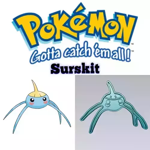 Amazing Pokemon Surskit Cookie Cutter Stamp Cake Decorating 