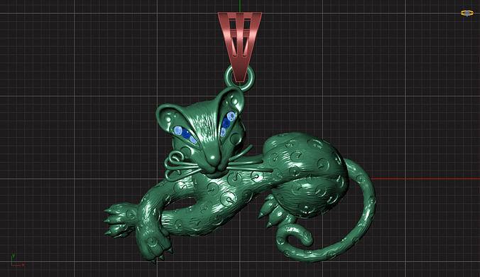 Panther Pendant 01 3D print model