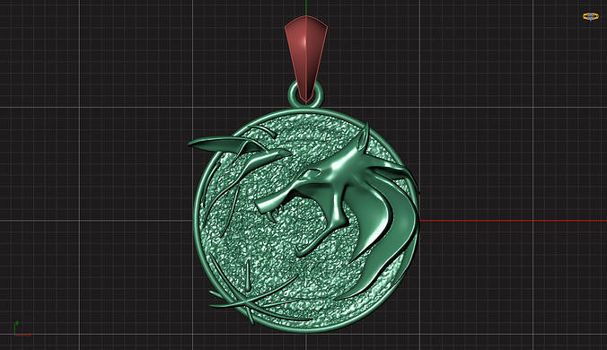 Wolf Pendant 01 3D print model