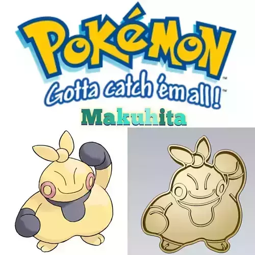 Amazing Pokemon Makuhita Cookie Cutter Stamp Cake Decorating 