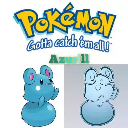 Amazing Pokemon Azurill Cookie Cutter Stamp Cake Decorating 