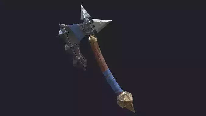 Fantasy Stylish- Axe of Cruel Low-poly 3D model