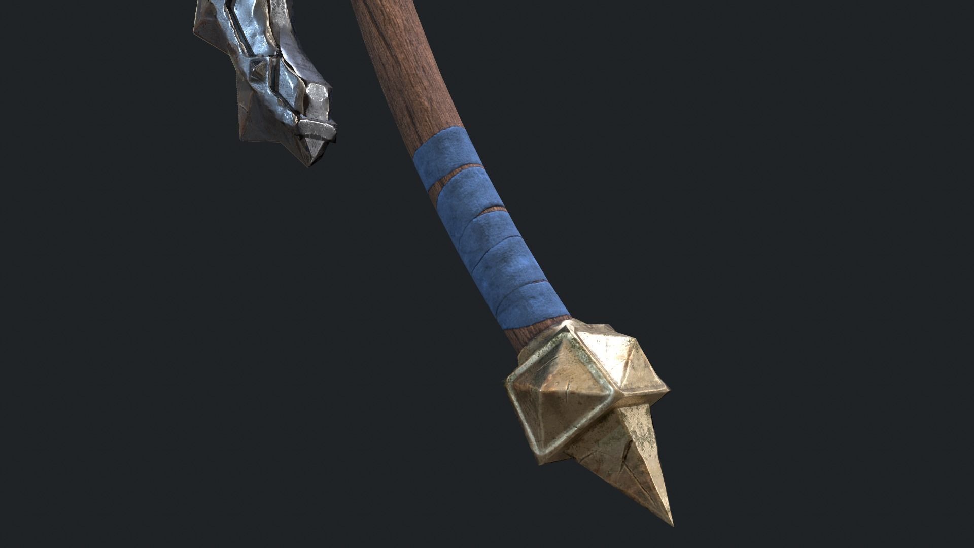 Fantasy Stylish- Axe of Cruel Low-poly 3D model_4