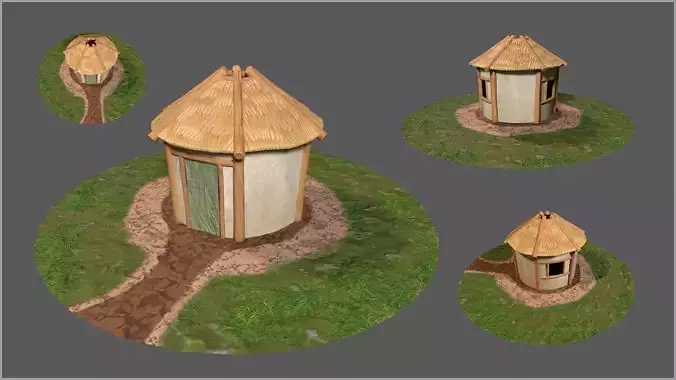 Simple Stylized Hay Hut