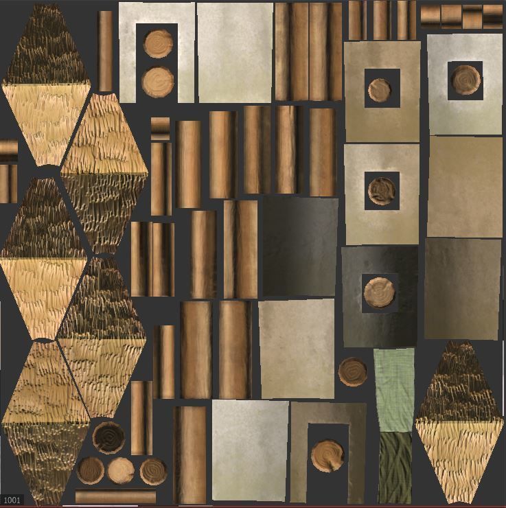 Simple Stylized Hay Hut Low-poly 3D model_13