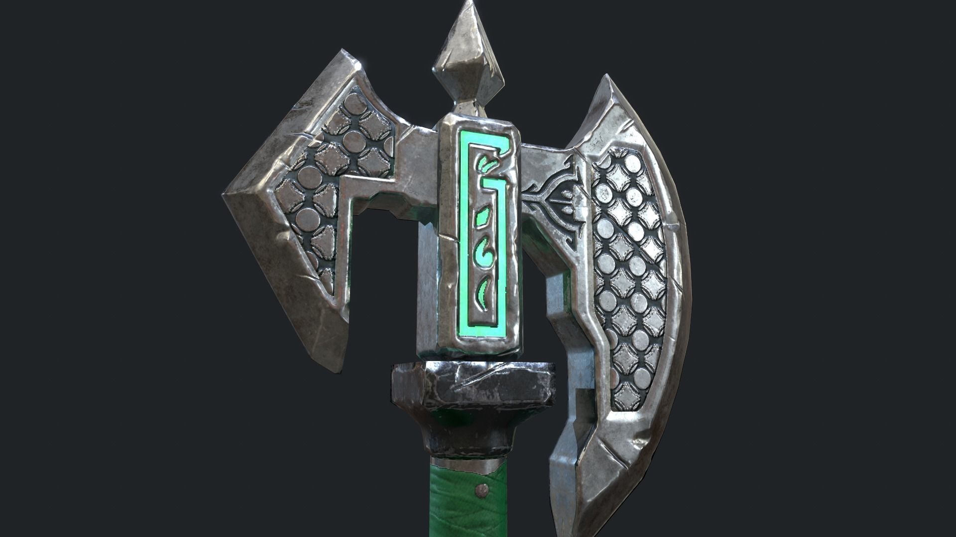 Fantasy Stylish- Axe of Freedom Low-poly 3D model_3
