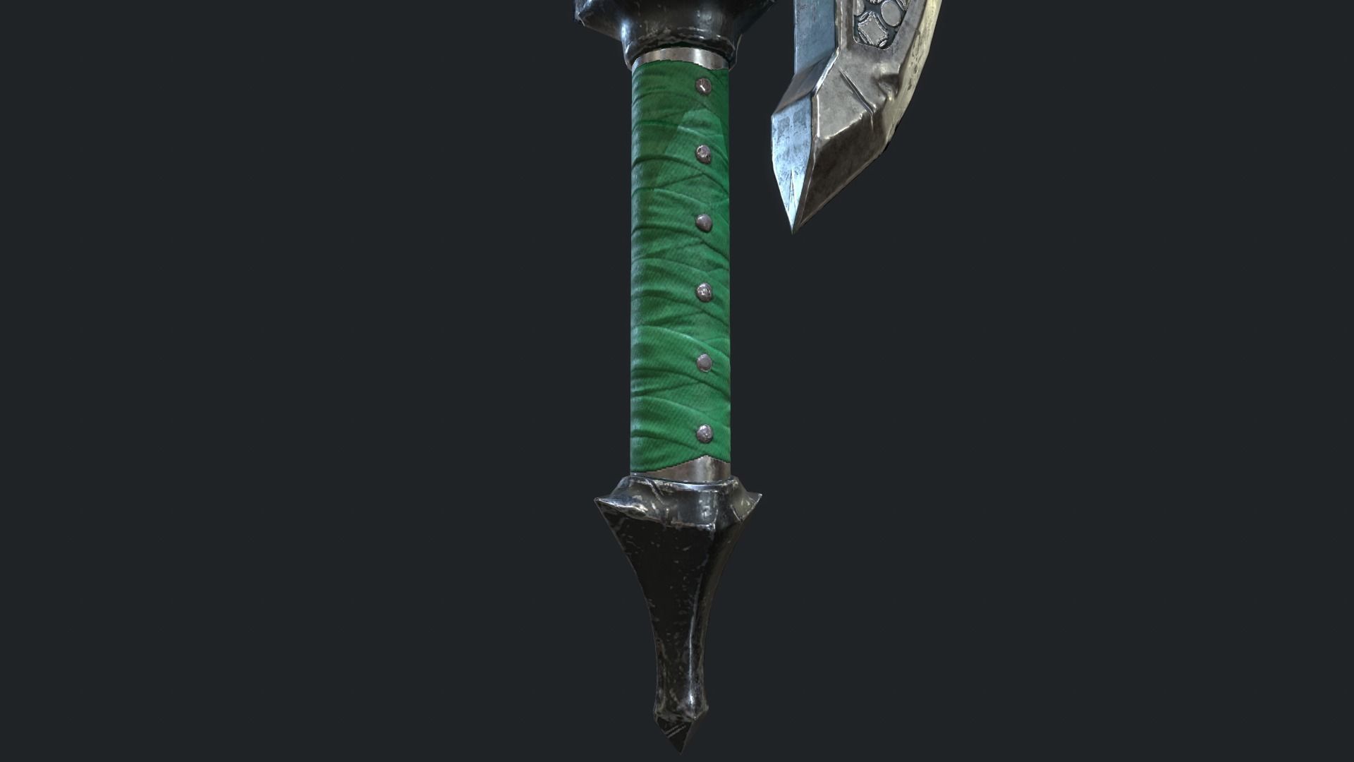 Fantasy Stylish- Axe of Freedom Low-poly 3D model_4