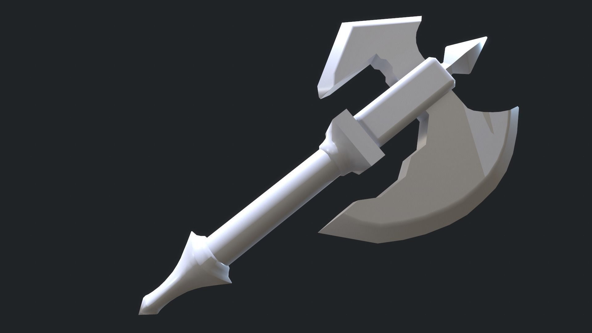 Fantasy Stylish- Axe of Freedom Low-poly 3D model_6