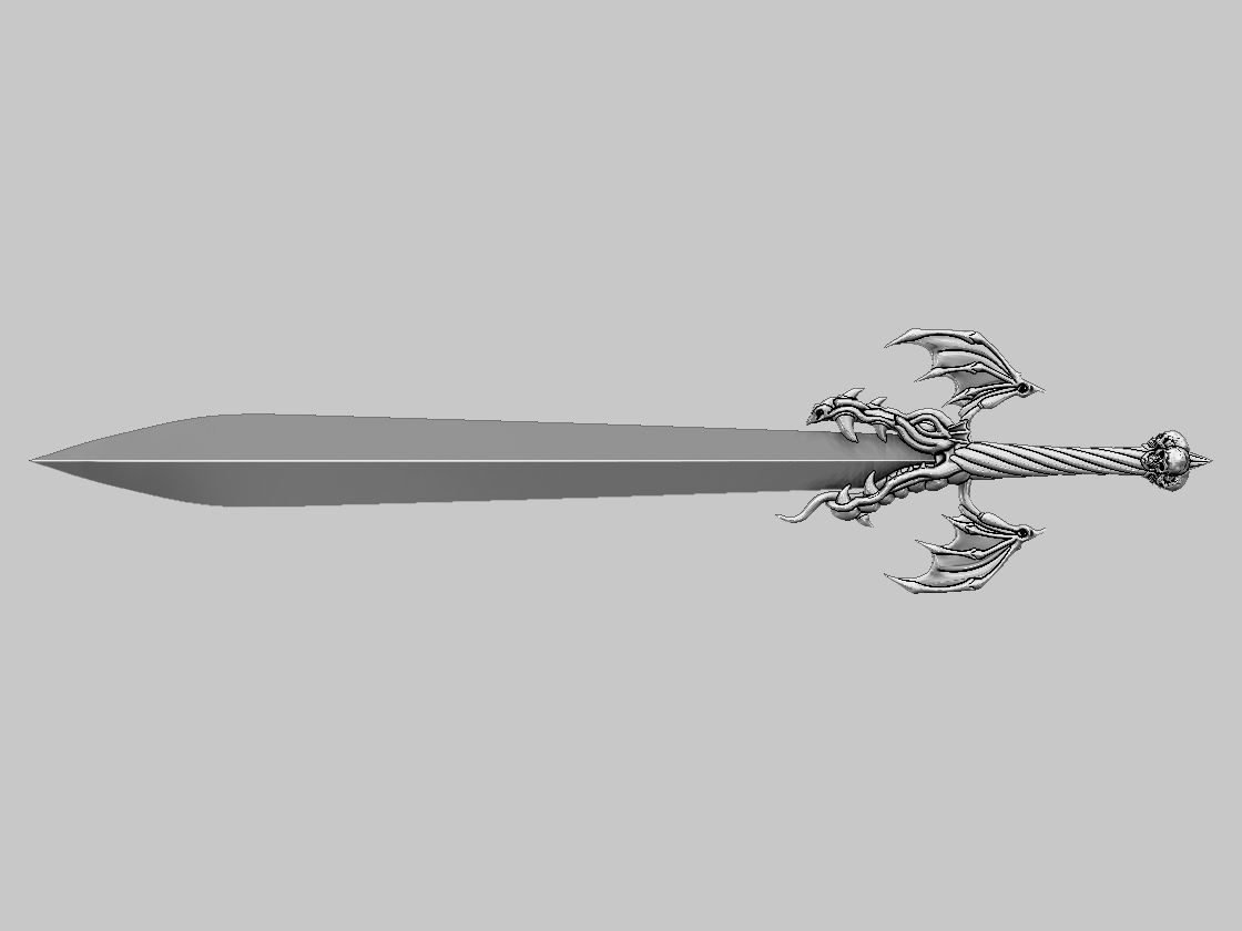 Alastor - sword  from Devil May Cry 3D print model 3D print model_2