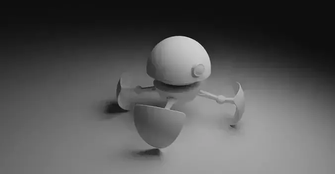 Beautiful robot made in Blender 3D Free 3D model