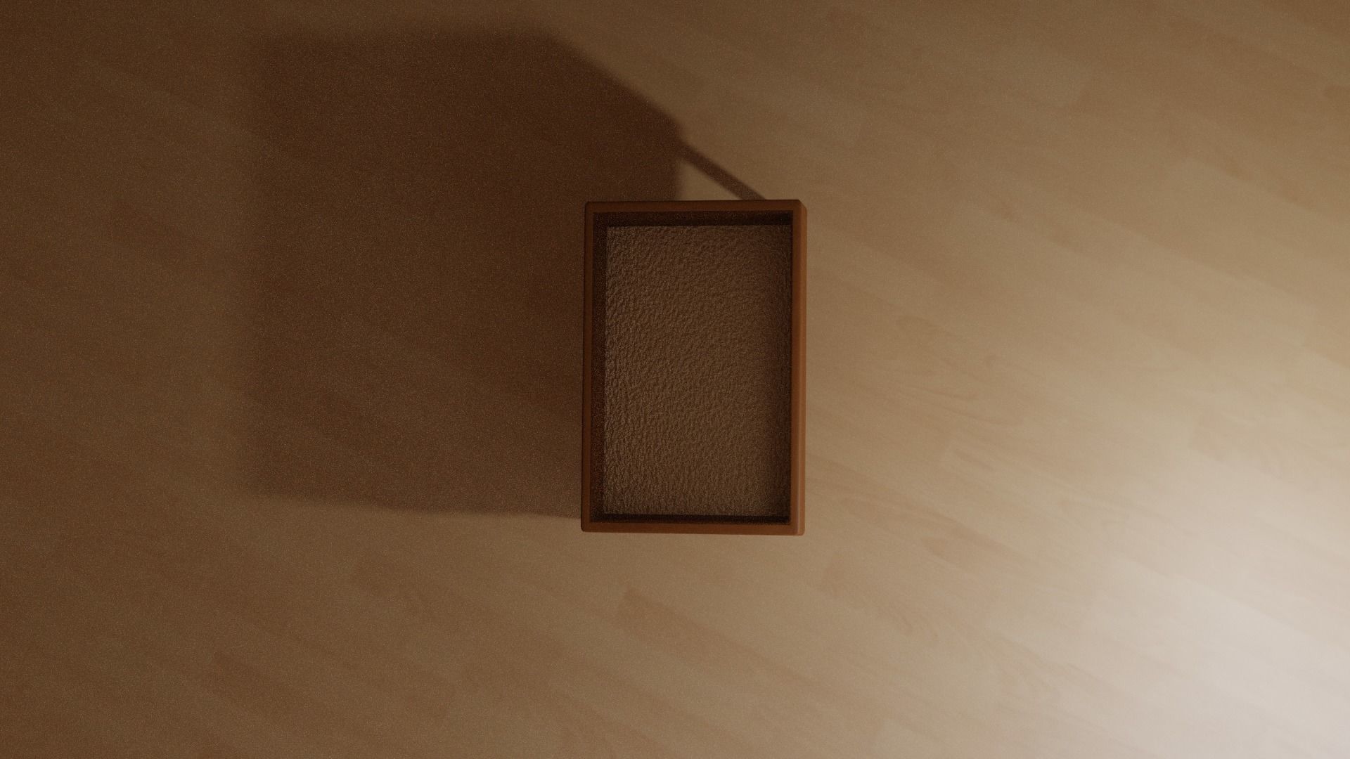 Brown Wood Glass Table With Sand Inside 3D model_1