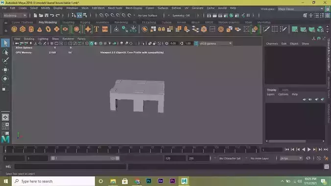 Table computer screen showing