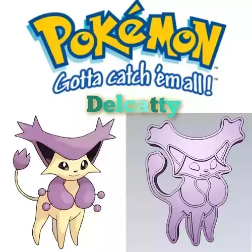 Amazing Pokemon Delcatty Cookie Cutter Stamp Cake Decorating 