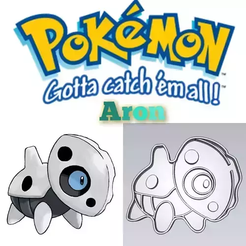 Amazing Pokemon Aron Cookie Cutter Stamp Cake Decorating  3D model