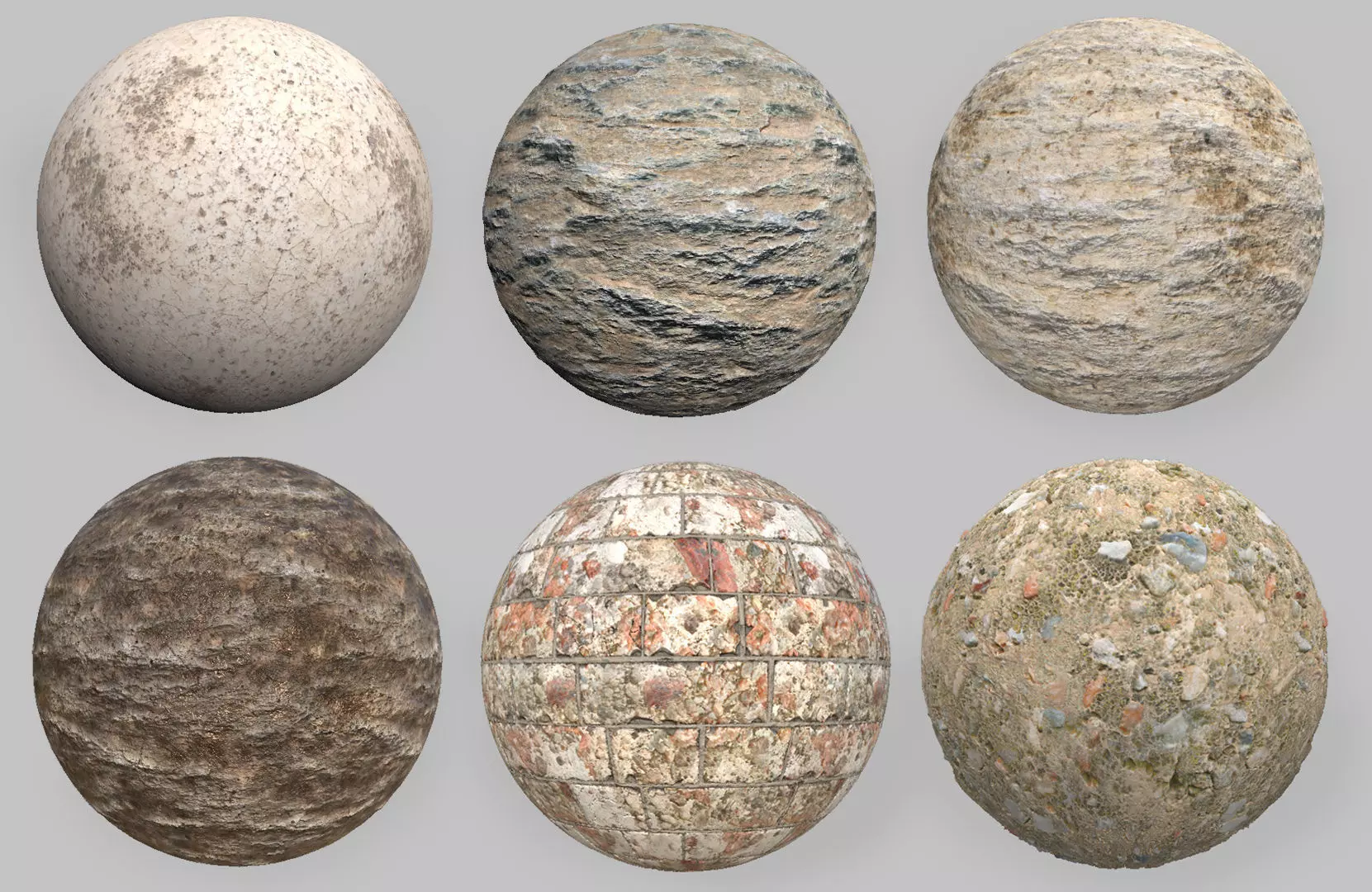6 Realistic Seamless Stone PBR Textures and Materials Texture_0