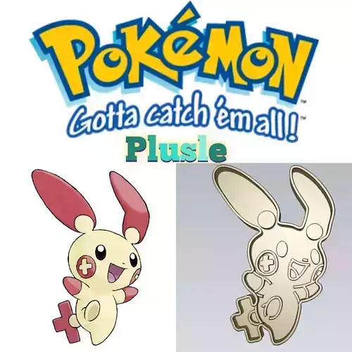 Amazing Pokemon Plusle Cookie Cutter Stamp Cake Decorating 