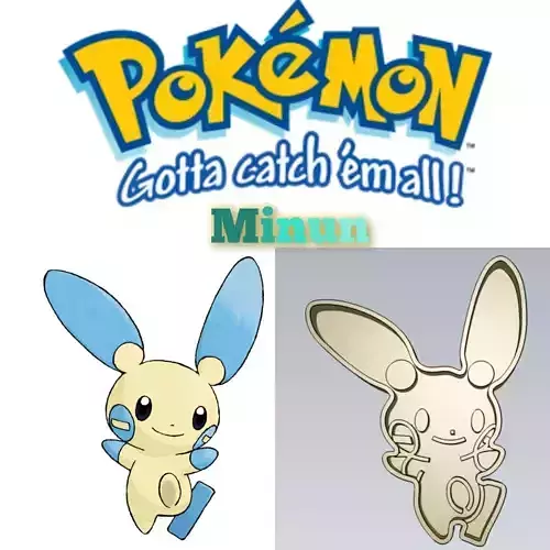 Amazing Pokemon Minun Cookie Cutter Stamp Cake Decorating 