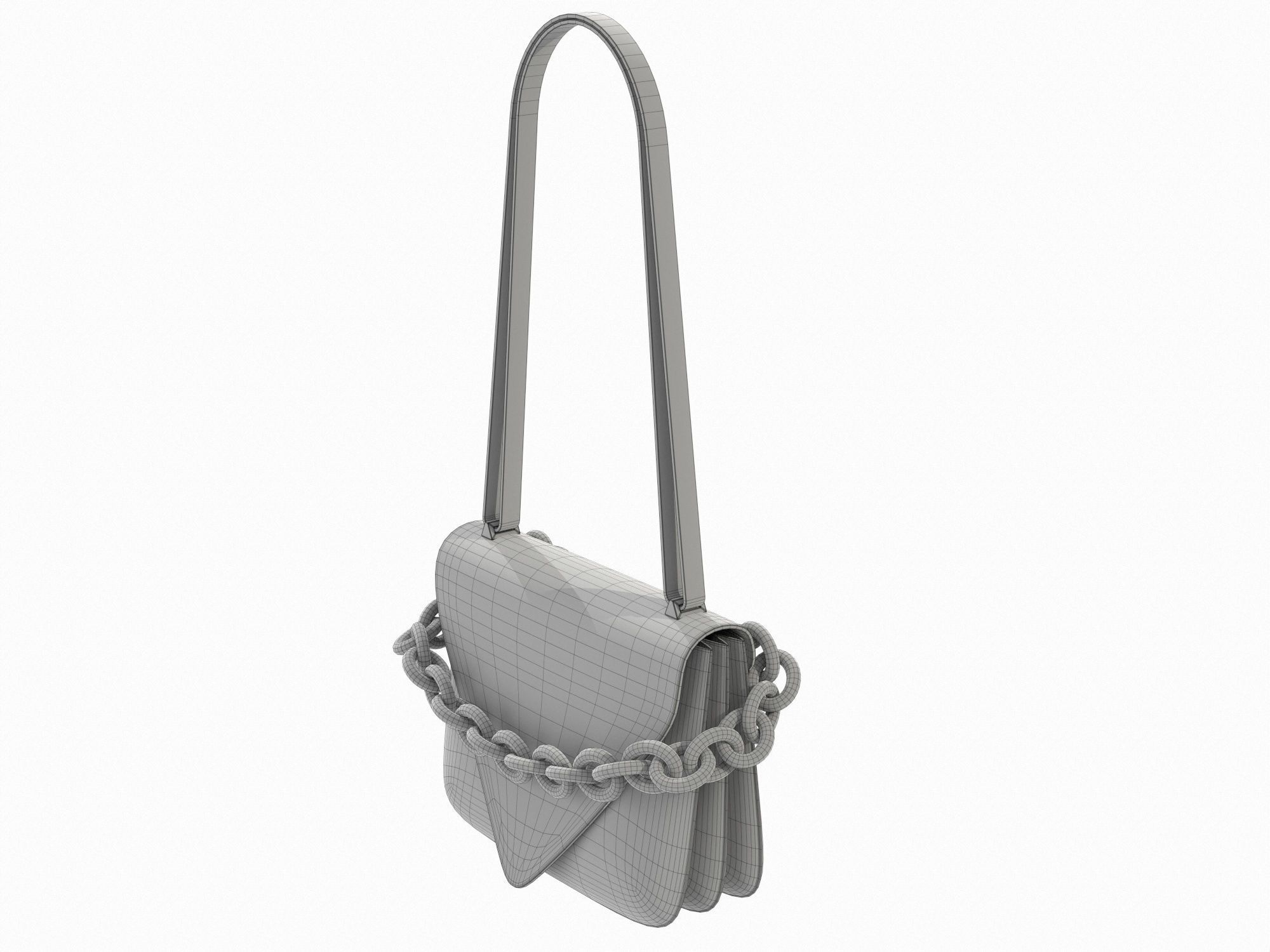 Bottega Veneta Mount Bag Black Low-poly 3D model_10