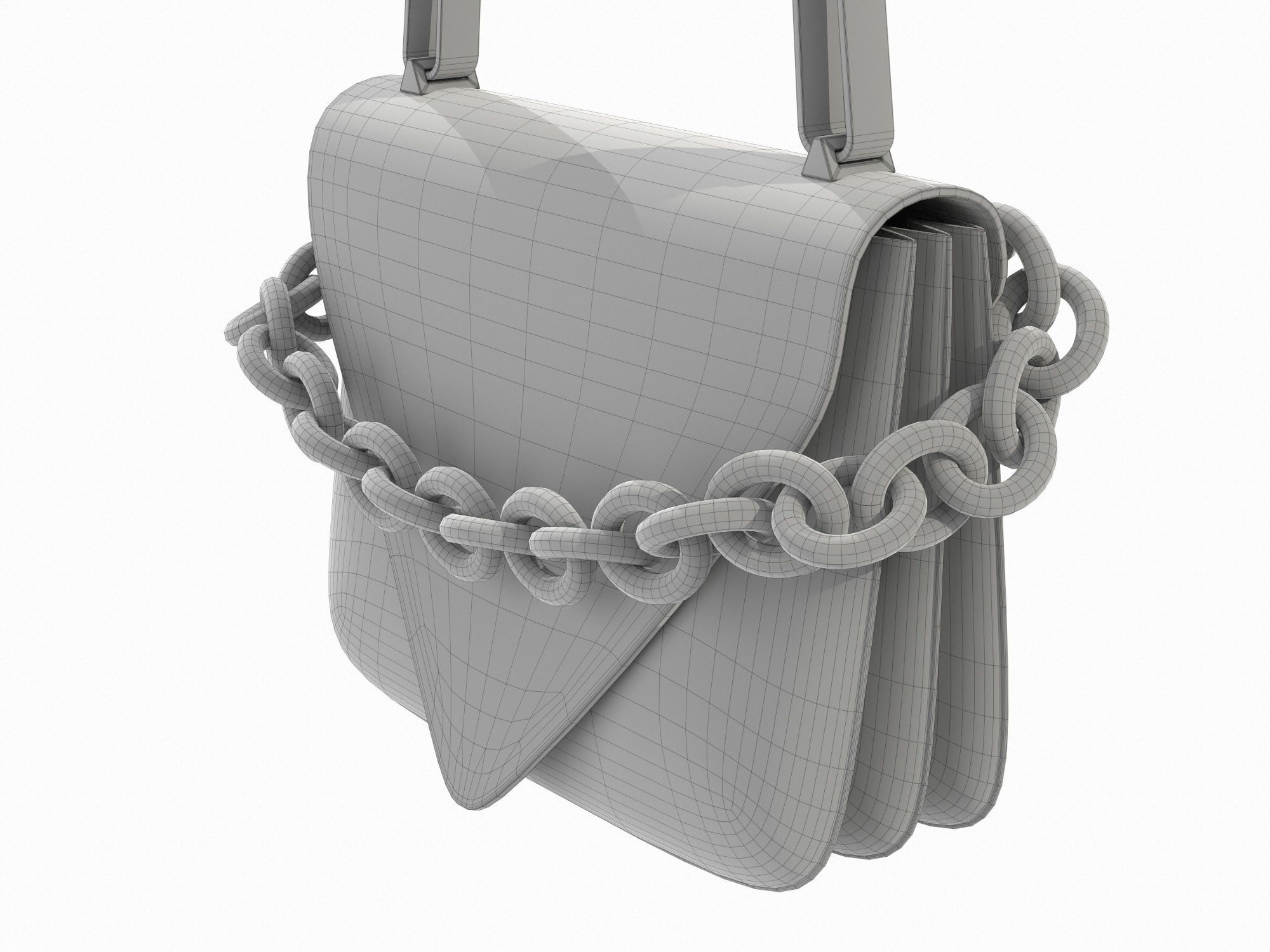 Bottega Veneta Mount Bag Black Low-poly 3D model_11