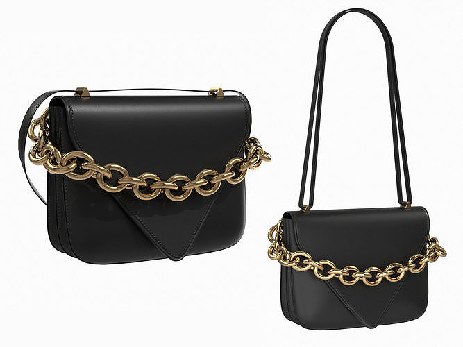 Bottega Veneta Mount Bag Black Low-poly 3D model