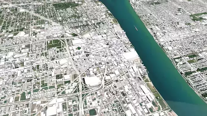 Cityscape Detroit USA