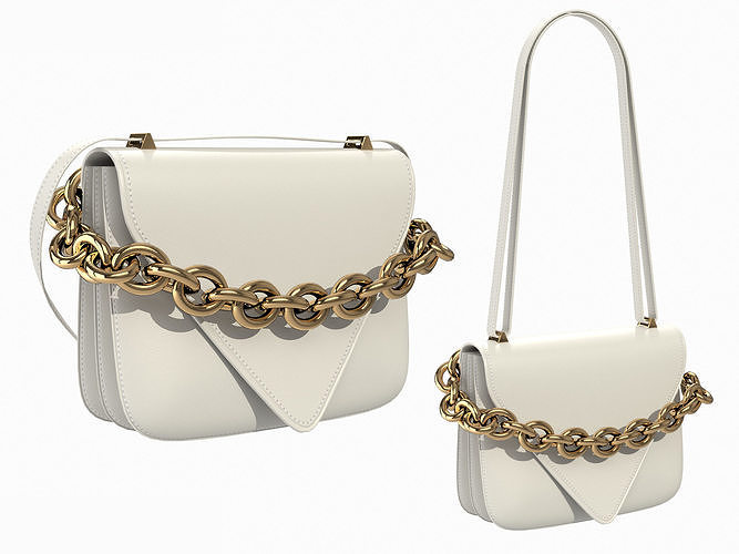 Bottega Veneta Mount Bag White Low-poly 3D model