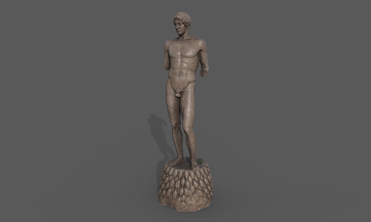 Statue of Apollo 4 Low-poly 3D model_1