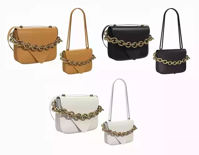 Bottega Veneta Mount Bags 3D Model Collection