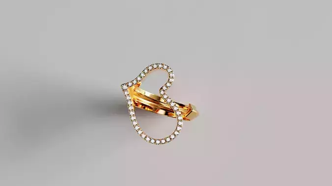 Heart of diamonds ring- pre supported files included