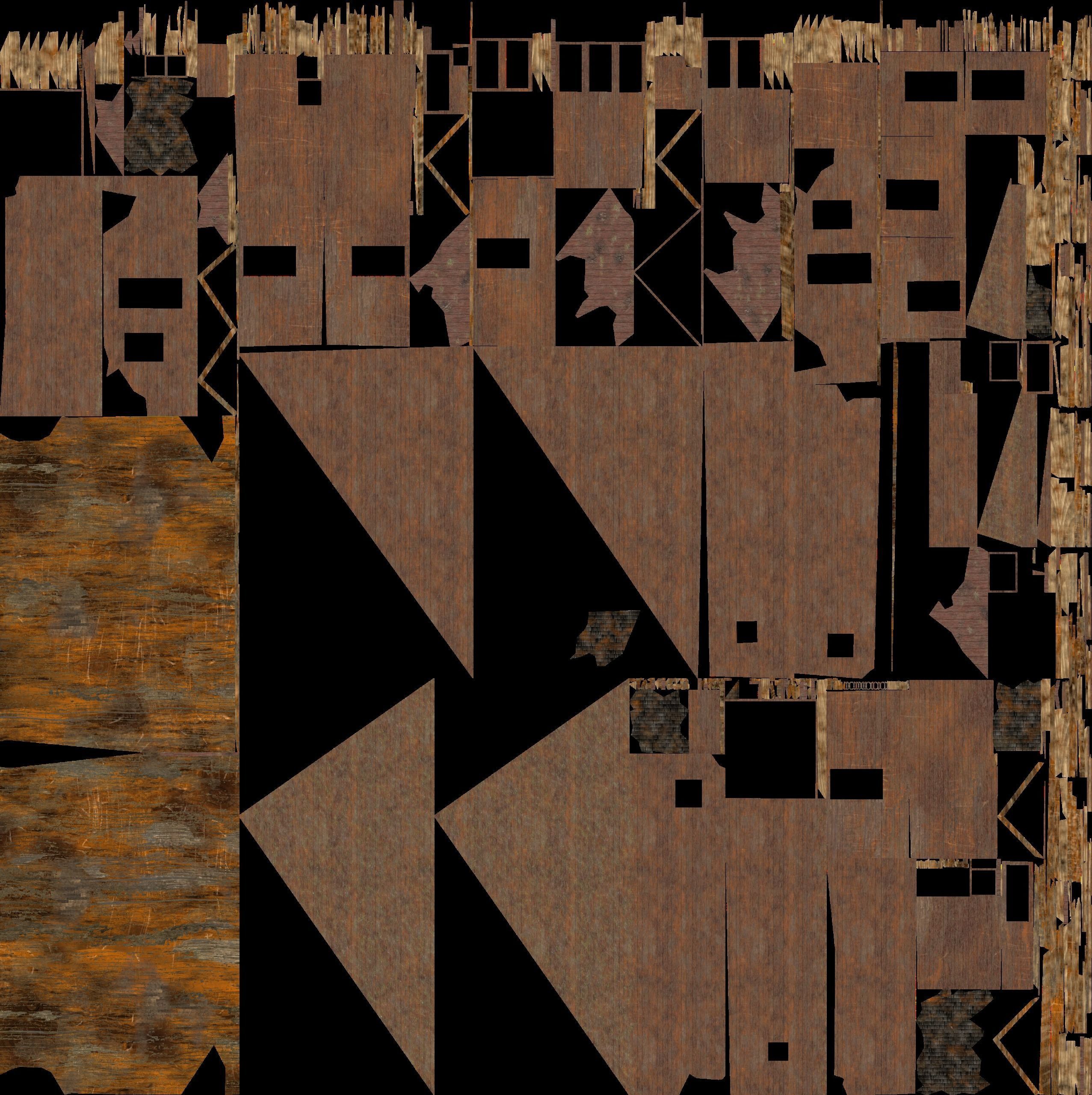 OLD BROKEN HOUSE LOW POLY Low-poly 3D model_11