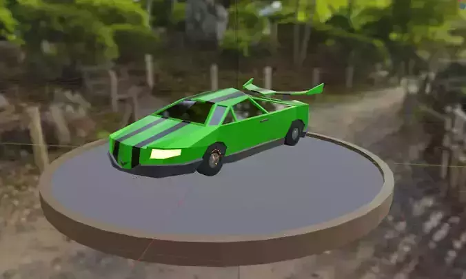 Green PoisonTupper v1 - Low-Poly Car