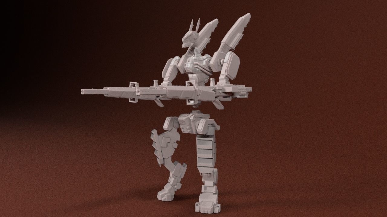 28mm Strike Mech - Seraph 3D print model_4