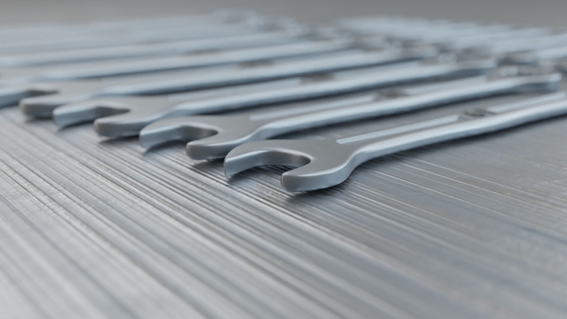 spanners ratchet wrench set 3D model_3