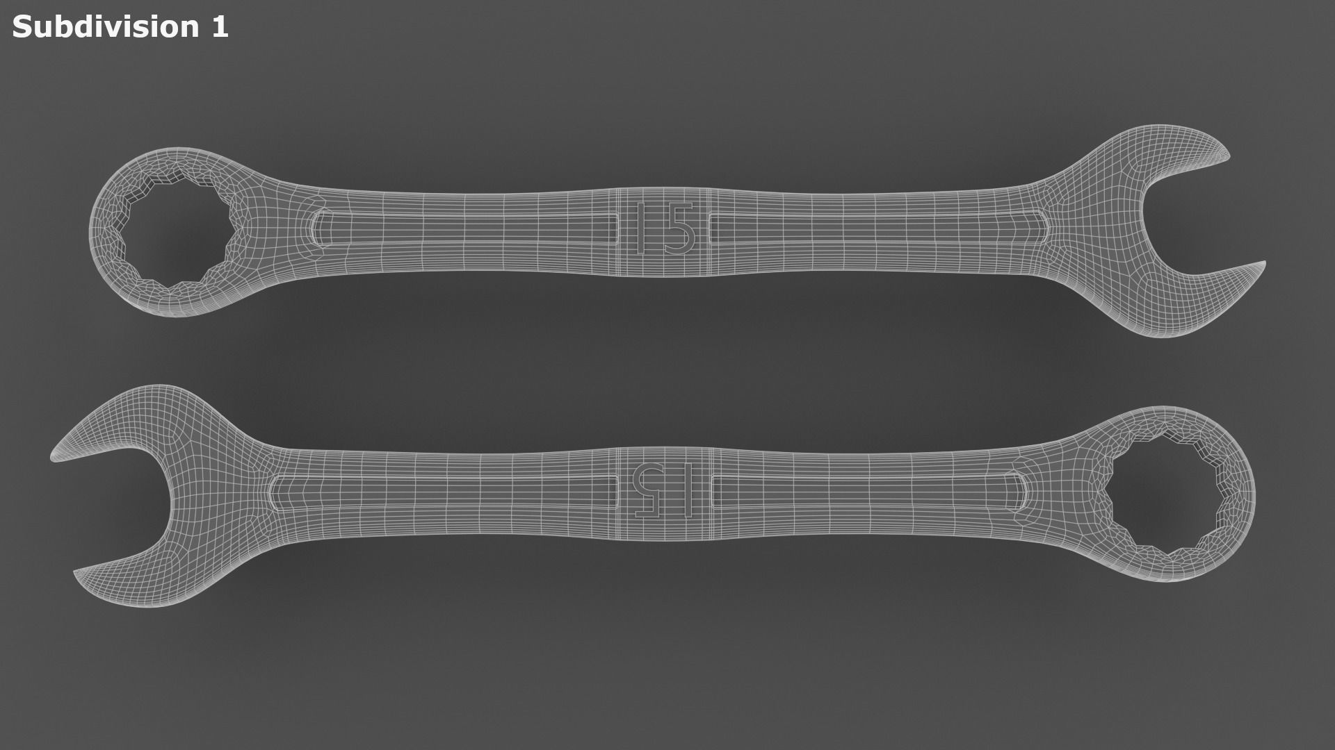 spanners ratchet wrench set 3D model_19