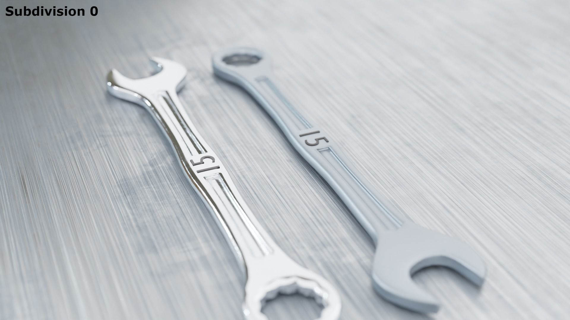 spanners ratchet wrench set 3D model_16