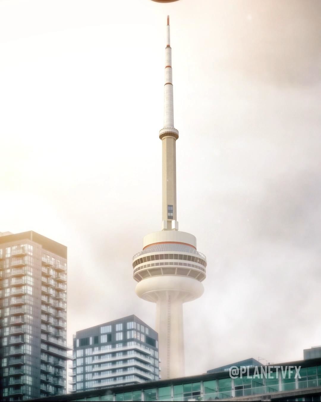 Cn Tower 3d model - Low Poly Game ready Low-poly 3D model_3