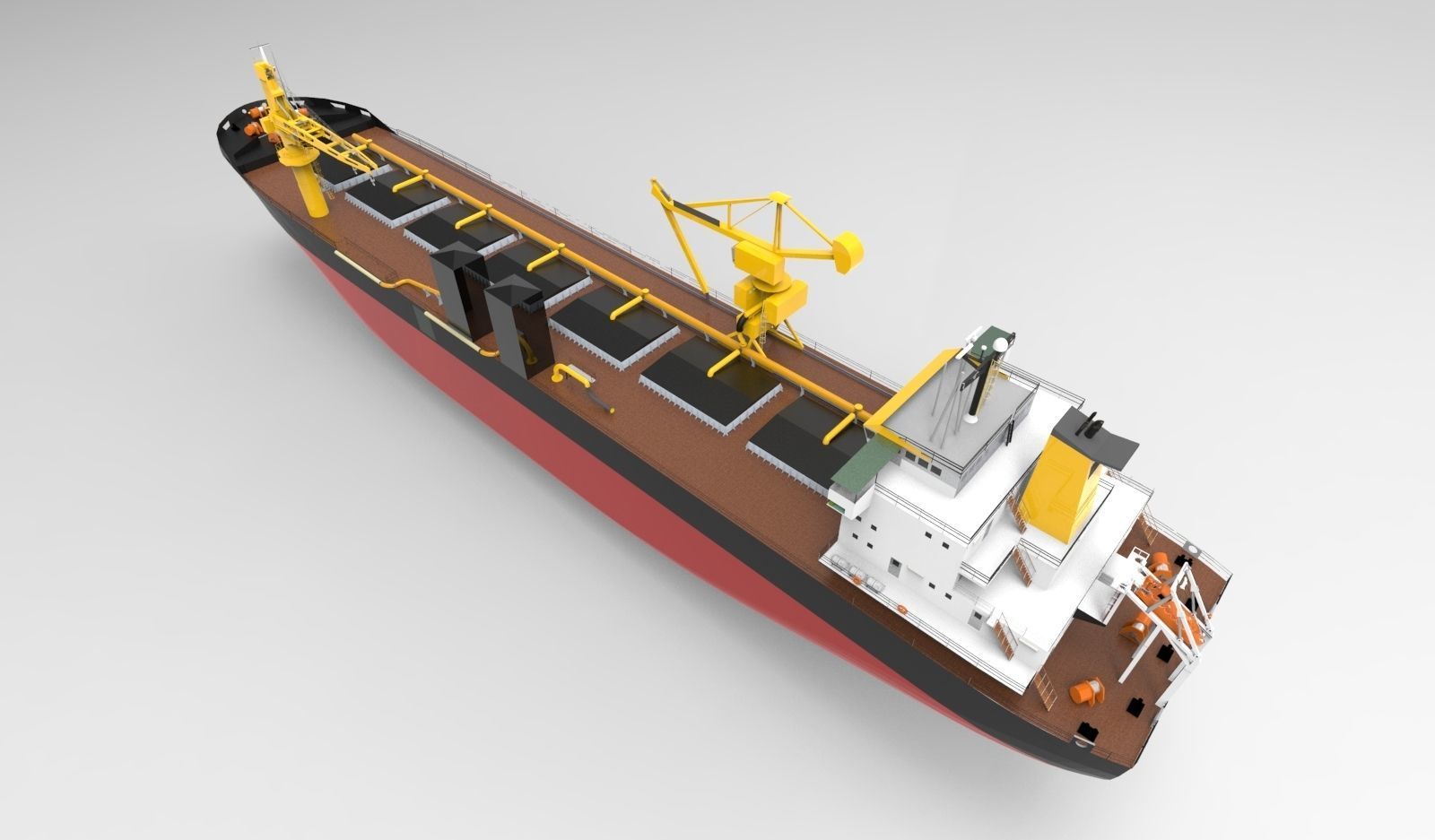 Cargo ship basic 3D model_10