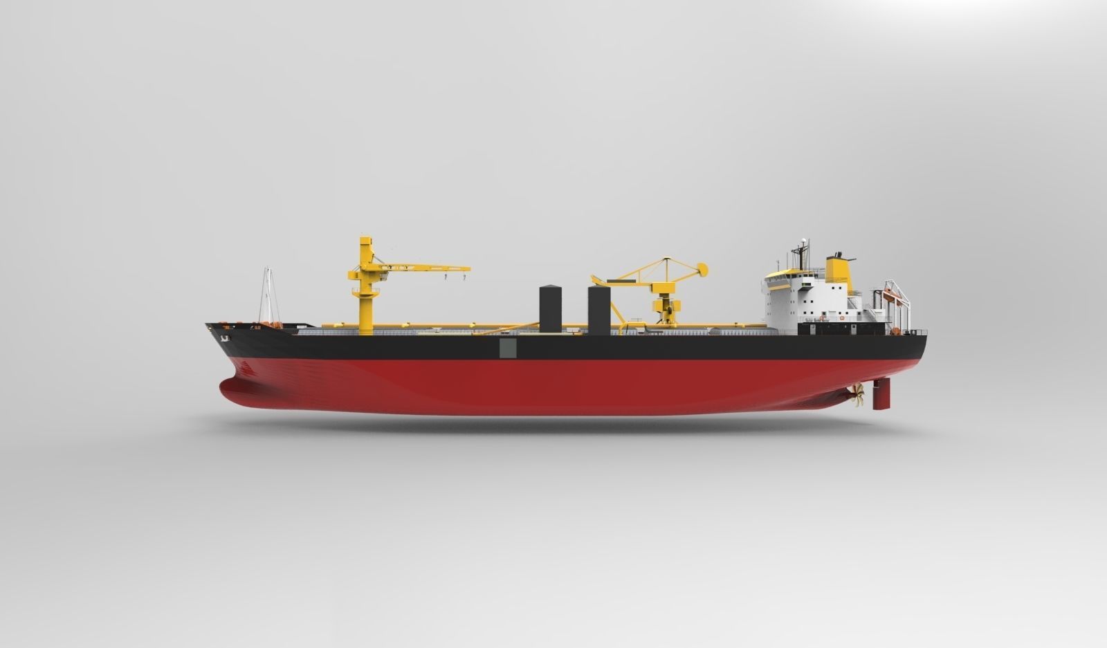 Cargo ship basic 3D model_4