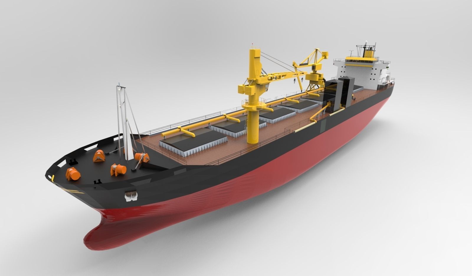 Cargo ship basic 3D model_2