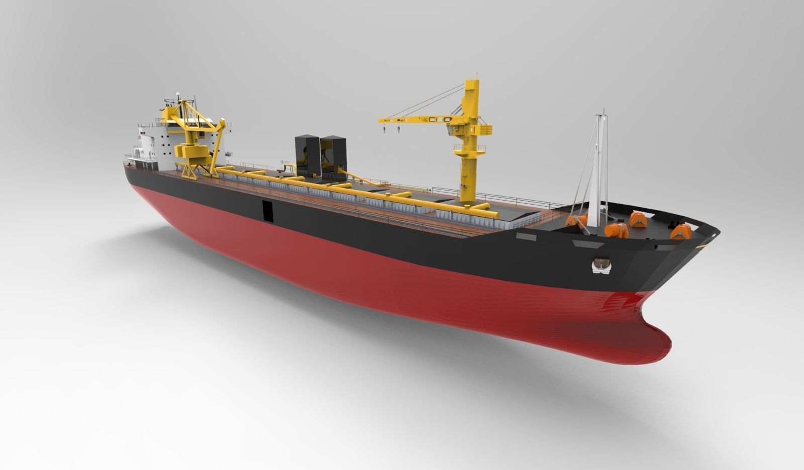 Cargo ship basic 3D model_9