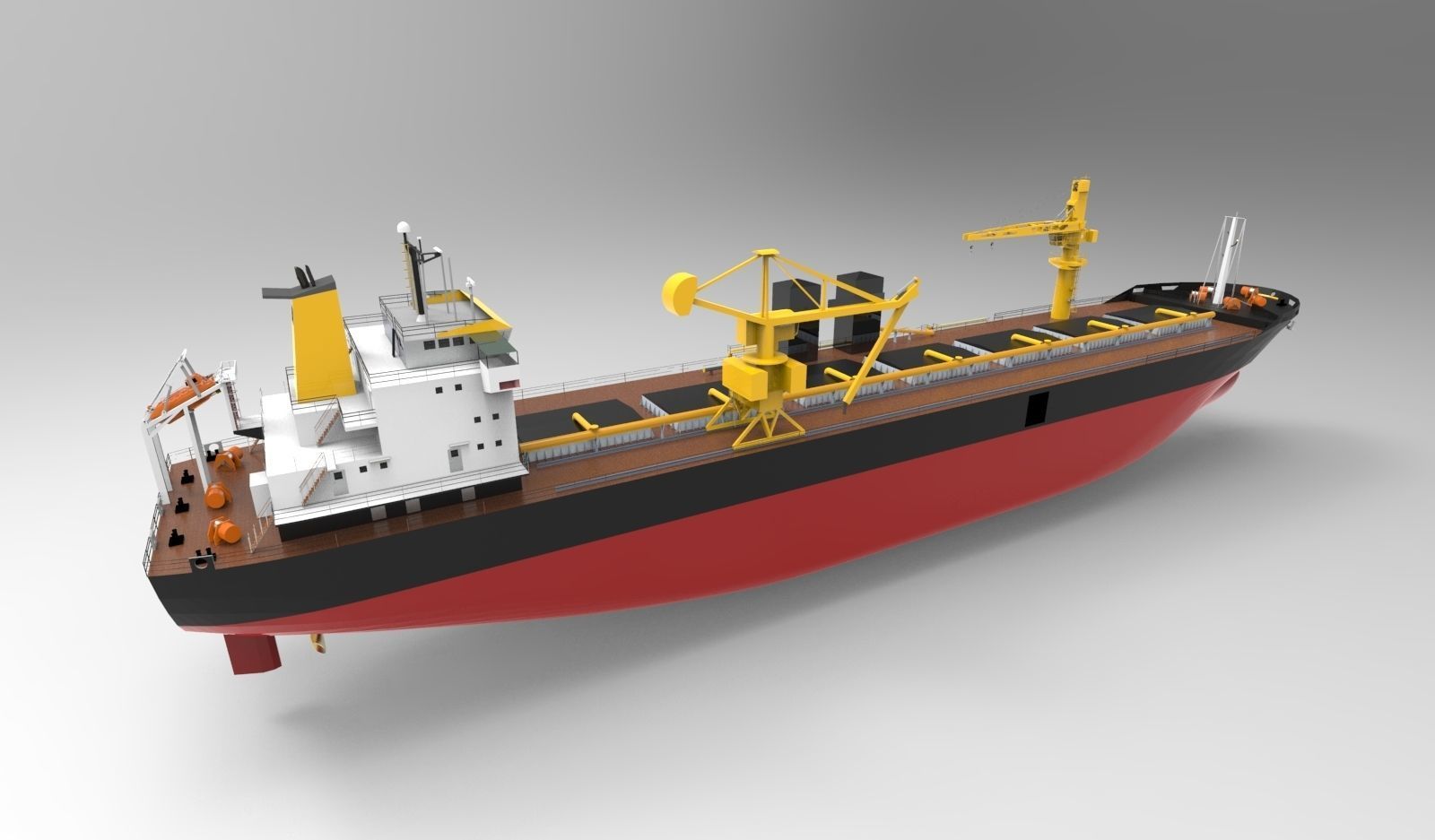 Cargo ship basic 3D model_8
