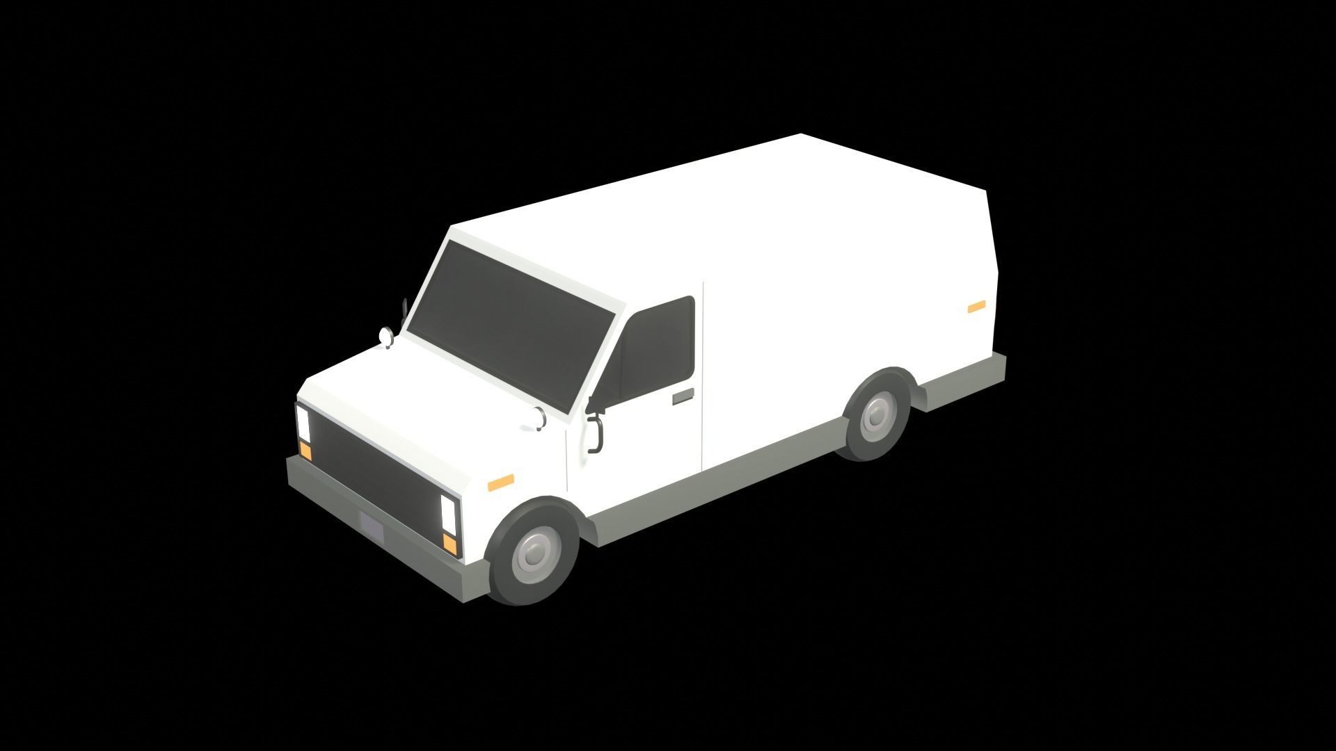 Cartoon van 3D model_1