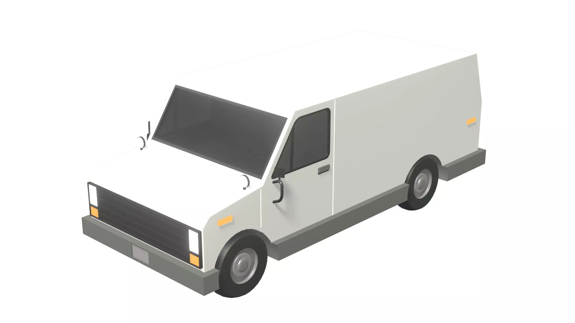 Cartoon van 3D model_0
