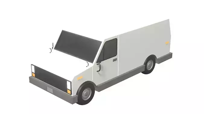 Cartoon van 3D model