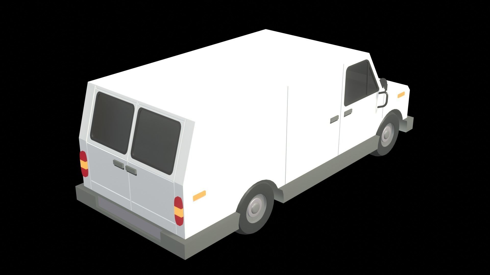Cartoon van 3D model_2