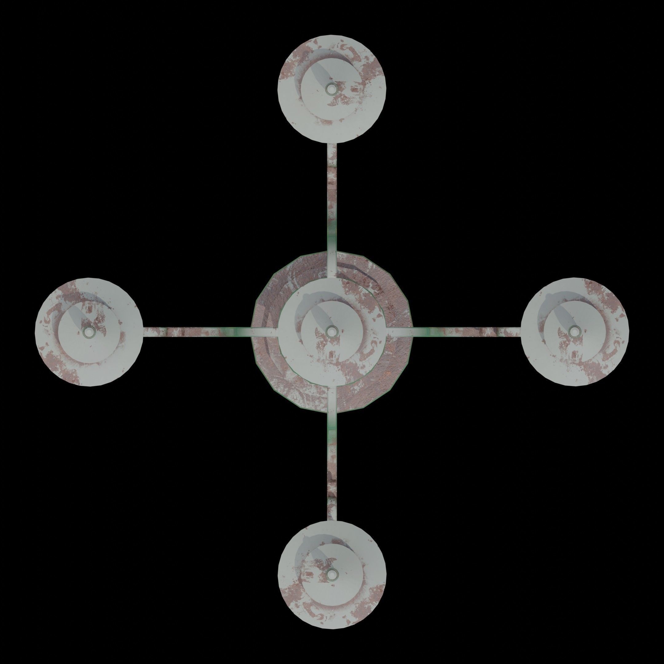 Parisian Style Lamppost 3D model Low-poly 3D model_9